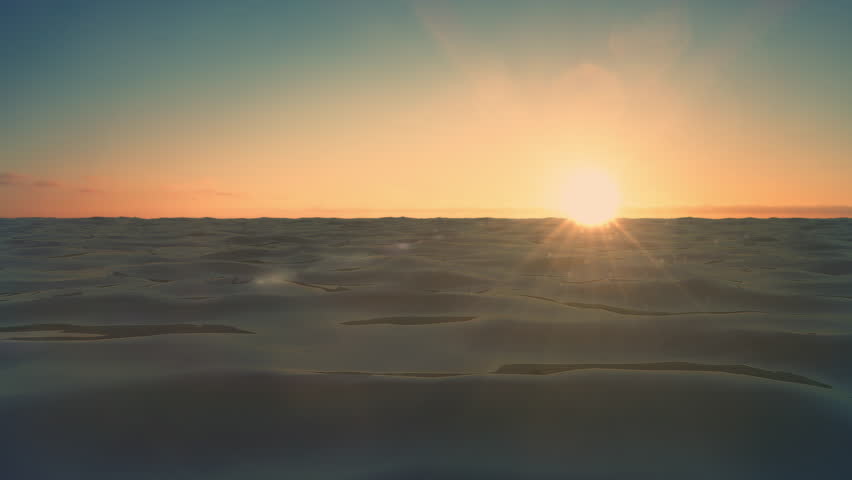 Ocean waves in sunset. 3d render. Dreamy scenery sunlight. Seamless loop video. 4K Sea wave landscape. Royalty-Free Stock Footage #3424649649