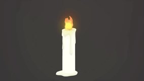 white candle burning with melted wax - Powered by Shutterstock - Get 15% off with code: PIKWIZARD15