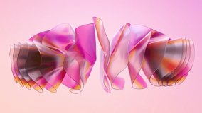 Organically animated shapes. Abstract paper animation. Fluid shapes with rainbow gradient. Modern design template. Abstract art background with trendy holographic gradient. 3d rendering, 4K - Powered by Shutterstock - Get 15% off with code: PIKWIZARD15