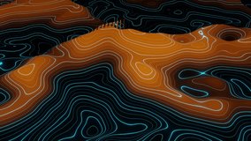 Seamless looped animation of a digital scan of a topographic map. Digital topographic landscape - Powered by Shutterstock - Get 15% off with code: PIKWIZARD15