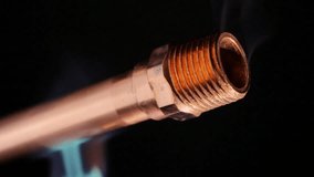 Soldering copper pipe