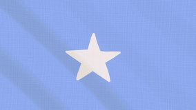 Somalia flag waving in the wind. Background with rough textile texture. Animation loop. Element for web site, presentation, import into video.