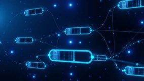 Concept of high security of blockchain system, continuous system connection. - Powered by Shutterstock - Get 15% off with code: PIKWIZARD15