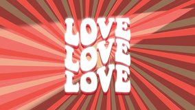 Valentine's Day Background Video.
Retro concept Valentine's day background. Glittering ''Love'' Text.
