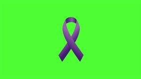 4k 2d animation set of purple ribbon. Vector purple awareness ribbon isolated. world cancer day. isolated on green screen. 2d motion graphic. Epilepsy Awareness Ribbon. Violet ribbon. - Powered by Shutterstock - Get 15% off with code: PIKWIZARD15