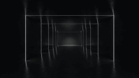 Illuminated corridor interior design. 3D rendering - Powered by Shutterstock - Get 15% off with code: PIKWIZARD15