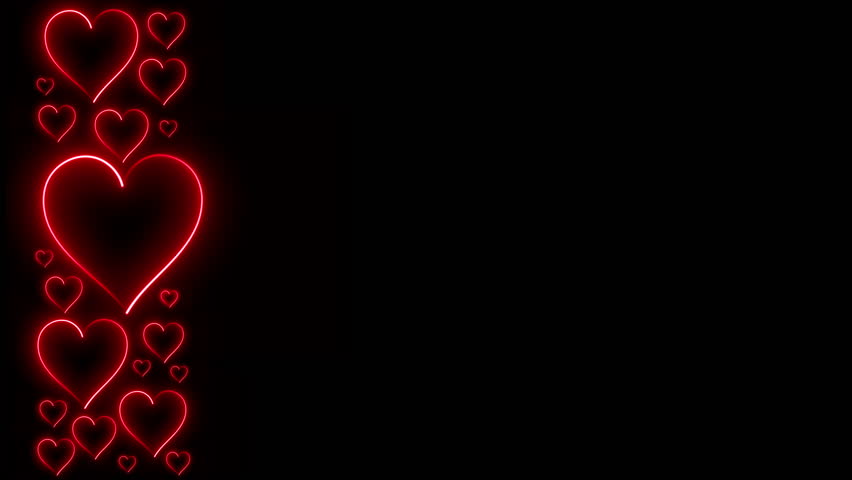 4k Glowing Red Neon Lines Hearts Animation Isolated on Black Background. Valentine's Day or Woman's day Led Light red hearts frame. Love Concept Hearts Frame. Love concept frame animation design. Royalty-Free Stock Footage #3425382519