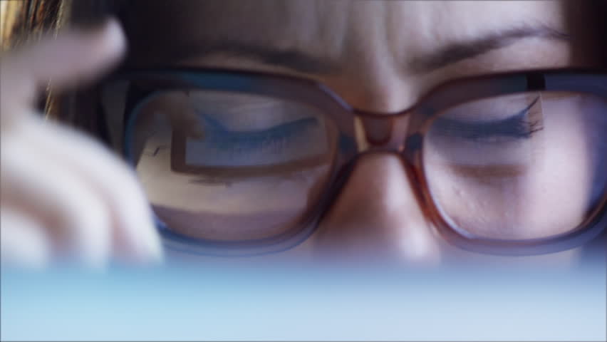 Businesswoman, tablet and headache from stress or glitch, 404 error and mistake or internet fail in office. Female person, glasses and frustrated for eye strain and bad investment, audit and bankrupt