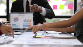 Business consultant meeting is discussing financial chart analysis, marketing growth graph and business planning. Statistical and financial analysis. - Powered by Shutterstock - Get 15% off with code: PIKWIZARD15