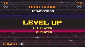 LEVEL UP. pixel art .8 bit game. retro video game. for game assets. - Powered by Shutterstock - Get 15% off with code: PIKWIZARD15