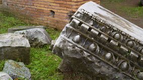 One of the many rubbles in the Severan complex in the Palatine hill in Rome in Italy