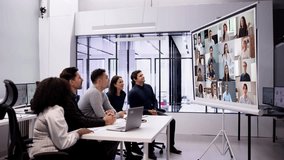 Online Video Conference Call In Boardroom Meeting - Powered by Shutterstock - Get 15% off with code: PIKWIZARD15