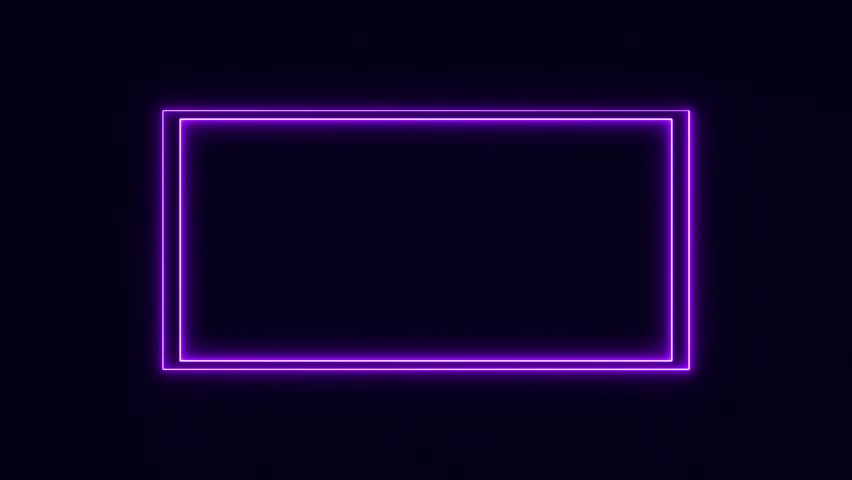 frame glowing light saber animation, 4K Animated Blue Lightsaber on Black Background, saber animation, square frame glowing light, saber frame, neon