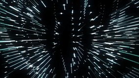 Dynamic Glowing Illumination, Futuristic Abstract Background of Rotating White Light Beams, 3d Stage Lights and Radial Lighting Effects, 4k looping animation
