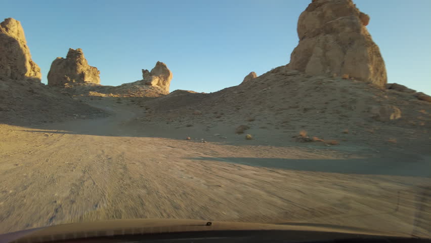 Trona Pinnacles Mojave Desert Off Road Driving Plate 11 Front View Death Valley Region California USA