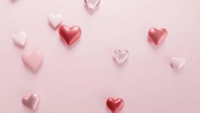valentines day greeting video animation. hearth shape valentine days