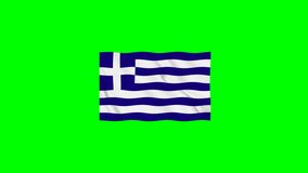 Greece Vector Waving Flag Motion loop 4K Resolution