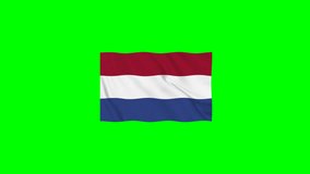Netherland Vector Waving Flag Motion loop 4K Resolution