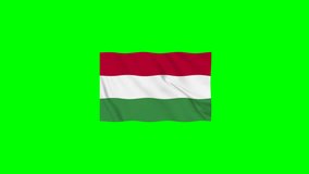 Hungary Vector Waving Flag Motion loop 4K Resolution