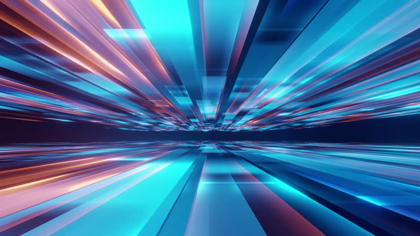 Abstract line stream flow big data, speed line background technology, camera move forward. Royalty-Free Stock Footage #3427124577