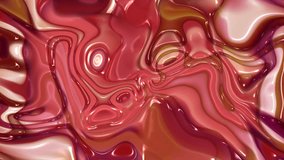 Gradient color glossy liquid waves with smooth gradient abstract motion background. Seamless looping. Video animation Ultra HD 4K .