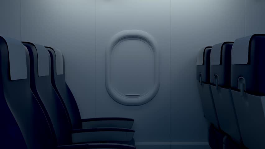 airplane window, 3d animation, green screen background Royalty-Free Stock Footage #3427471149