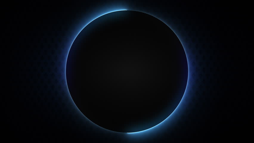 Neon circle frame with shining effect on a dark luxury abstract background. Empty glowing ring banner or border for title text or copy space. Blank vip shiny backdrop. Casino royal or grand hotel logo