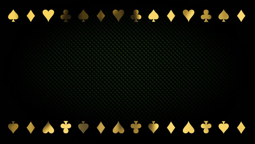 Luxury gold title border background. Black abstract text banner. Blank vip backdrop with golden frame and poker card suits. Copy space for grand casino royal logo or title text Royalty-Free Stock Footage #3427593169