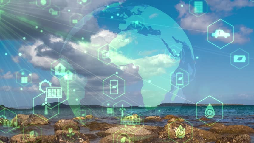 Future environmental conservation and sustainable ESG modernization development by using technology of renewable resources to reduce pollution and carbon emission .