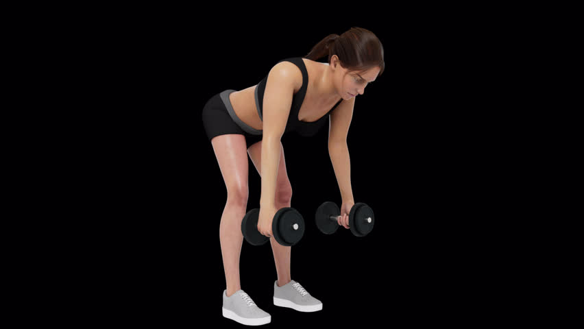 This 3d animation shows how to perform bent over