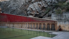 HD Video : Galtaji is an ancient Hindu pilgrimage about 10 km away from Jaipur, in the Indian state of Rajasthan. The temple is known for its natural springs, the water from which accumulates in tank.