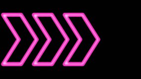 animated video moving neon arrow direction