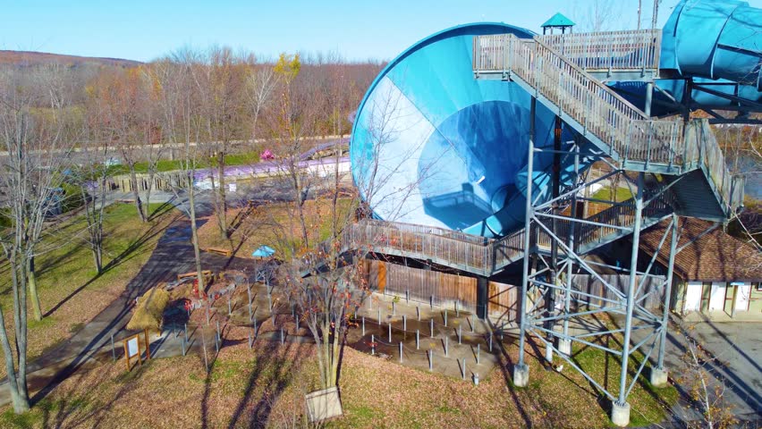 Giant Water Bowl Tube Slide at Abandoned Water Park in Montreal