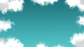 Soft and dreamy cloud sky background animation motion graphics visual pattern weather nature colour gradient teal aqua
