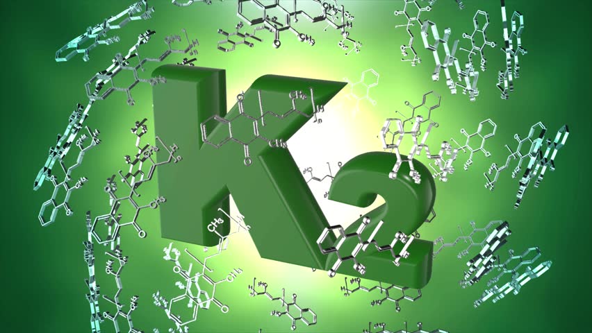 Animation of Vitamin K2 with its symbols