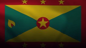 Grenada Independence Day Text Animation with Grenada Flag background. Celebrate Grenada Day on 7th of February. Great for celebrating Grenada Day.