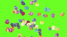 Easter Egg Burst on Green Screen Background. 3D rendering. This work is burst of egg on green screen background. - Powered by Shutterstock - Get 15% off with code: PIKWIZARD15