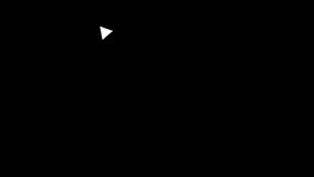 Arrow animation on a black background. White Hand Drawn Doodle Arrows. 4K Animated direction sign. Highlight Line arrow elements of Motion graphics. Video animation of arrow signs with Alpha channel.