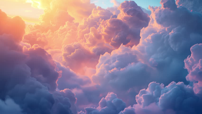 Clouds Sky Flying Aerial Zoom (4K UltraHD)