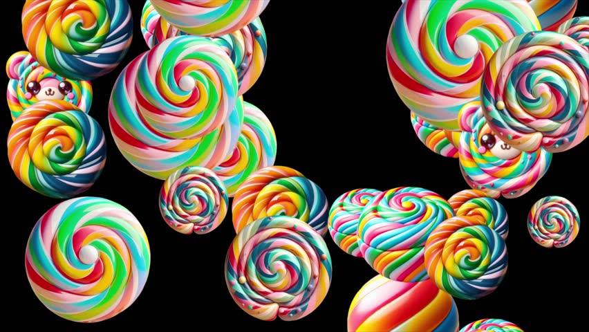 Rainbow candy background video , Falling candy animated background , Colorful candy stock footage