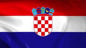 Croatia flag waving animation, perfect looping, 4K video background, official colors, looping National Croatia flag animation background 4k best choice and suit for your footage