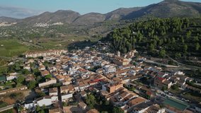 Aerial view of Lliber village, Alicante, Costa Blanca - stock video