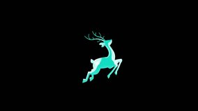 animation showing a glowing Christmas icon