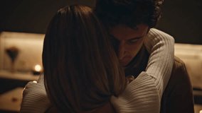 Loving couple dancing home spending romantic evening together close up. Happy boyfriend hugging beloved girlfriend in dance at dark kitchen. Affectionate married pair enjoying love relationship. - Powered by Shutterstock - Get 15% off with code: PIKWIZARD15