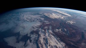 Planet Earth view from outer space. Elements of this video furnished by NASA