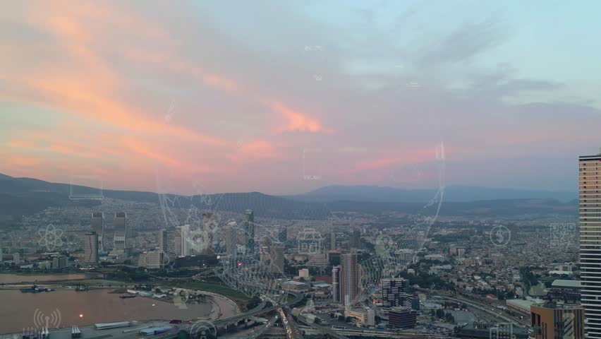 Smart city IOT internet of thing ICT digital technology futuristic, automation management smart digital technology VPN cyber security power energy sustainable metaverse city virtual augmented - Powered by Shutterstock - Get 15% off with code: PIKWIZARD15