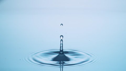 Water Drop hits Water Surface in Slow Motion - High Speed - 1000 fps - Phantom Flex 4K