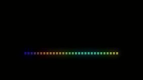 Colorful digital audio spectrum, 4k footage