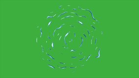 Animation cartoon loop video liquid element effect on green screen background