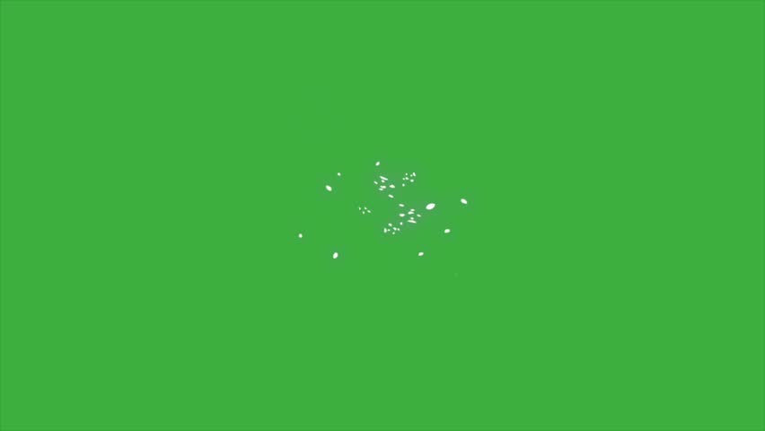 Animation loop video element effect cartoon electric on green screen background